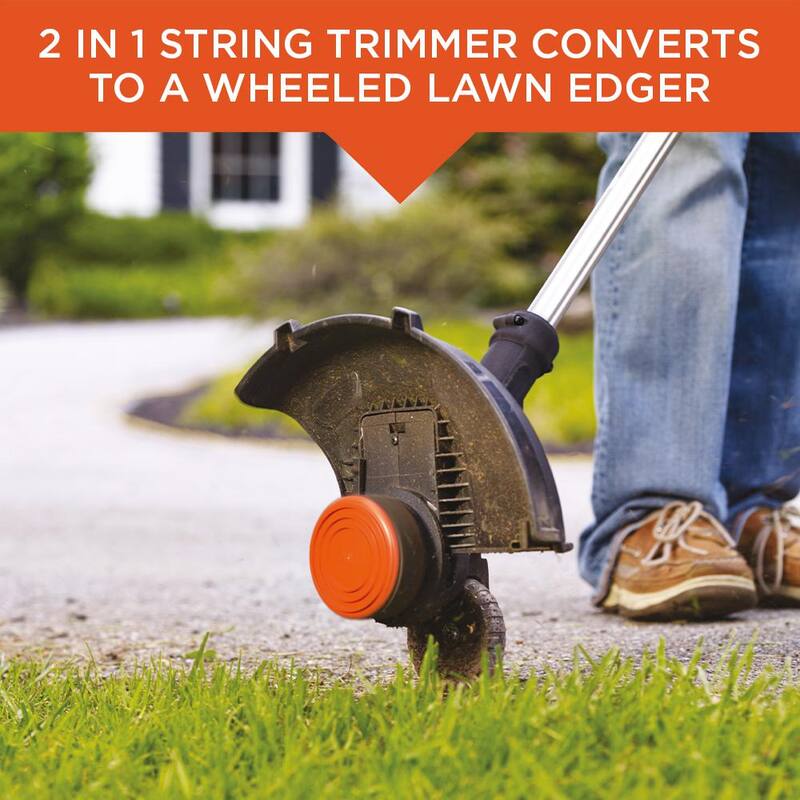 BLACK+DECKER 20V MAX Cordless Battery Powered 2-in-1 String Trimmer & Lawn Edger Kit with (1) 2.5Ah Battery & Charger - LST522