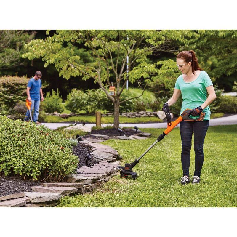 BLACK+DECKER 20V MAX Cordless Battery Powered 2-in-1 String Trimmer & Lawn Edger Kit with (1) 2.5Ah Battery & Charger - LST522