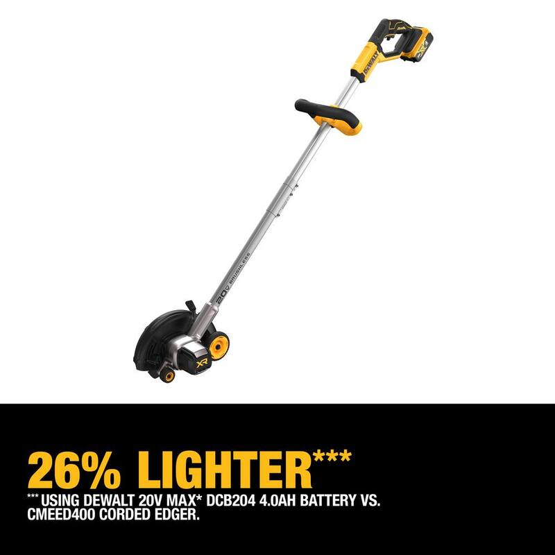 DEWALT 20V MAX Cordless Battery Powered Lawn Edger Kit with (1) 4Ah Battery, Charger & Blade - DCED400M1WZO400