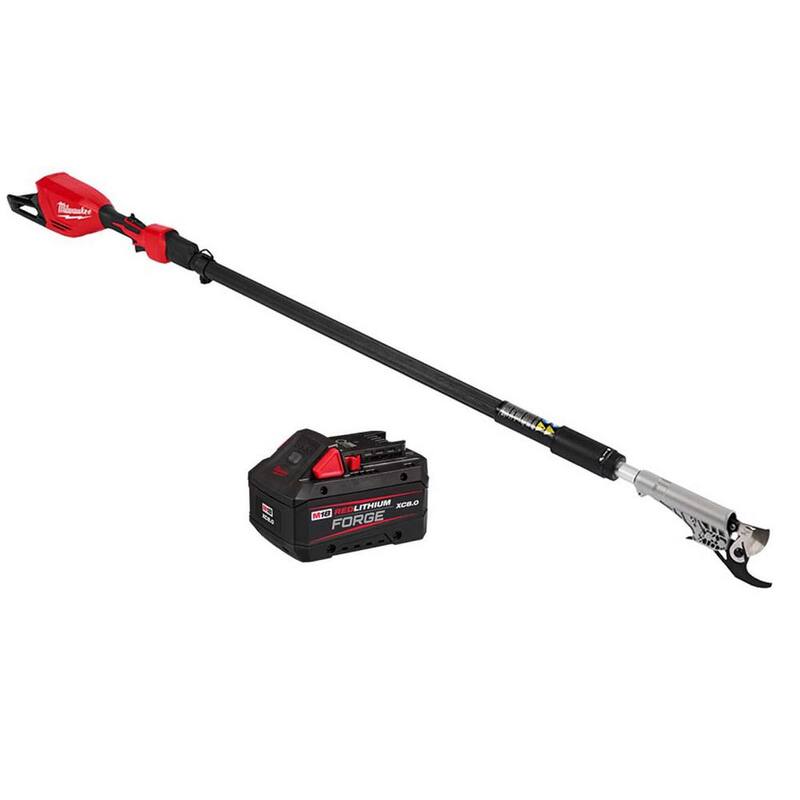 Milwaukee M18 Brushless 18-Volt Cordless Battery Powered Telescoping Pole Pruning Shears w/M18 FORGE XC 8.0 Ah Battery - 3008-20-48-11-1881