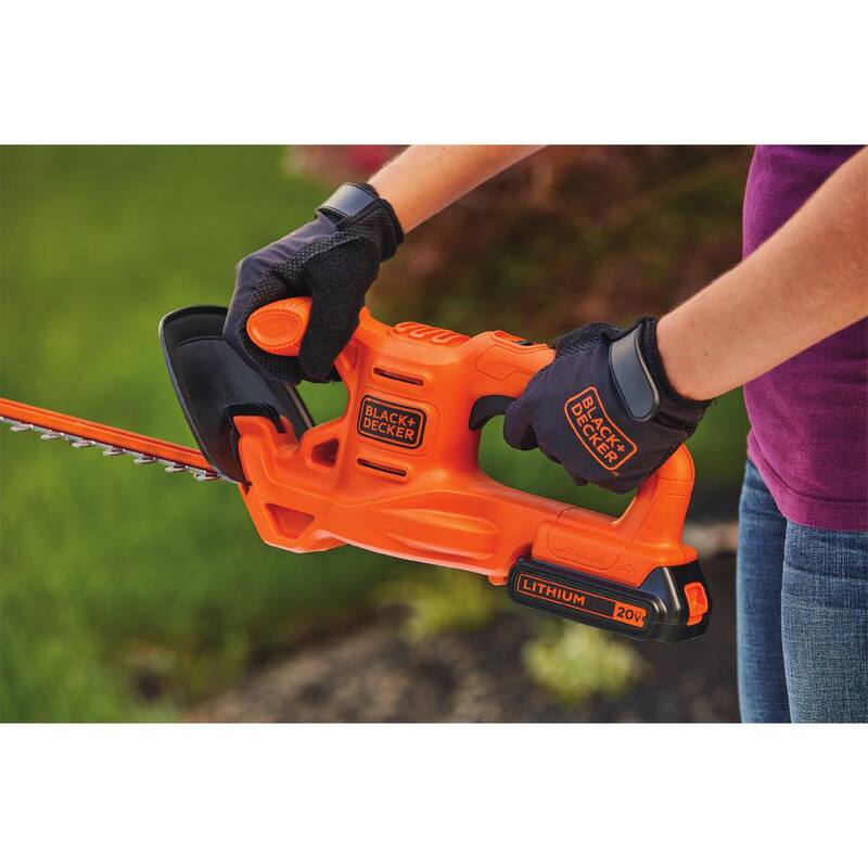 BLACK+DECKER 20V MAX Cordless Battery Powered Hedge Trimmer Kit with (1) 1.5Ah Battery & Charger - LHT218C1