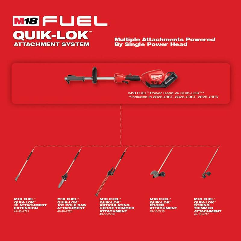 Milwaukee M18 FUEL 18V Lithium-Ion Brushless Cordless QUIK-LOK String Trimmer Kit with Two 8.0 Ah Batteries (2-Tool) - 2825-21ST-2825-21ST