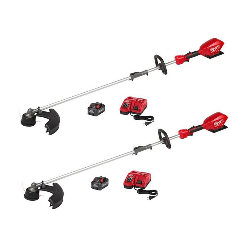 Milwaukee M18 FUEL 18V Lithium-Ion Brushless Cordless QUIK-LOK String Trimmer Kit with Two 8.0 Ah Batteries (2-Tool) - 2825-21ST-2825-21ST