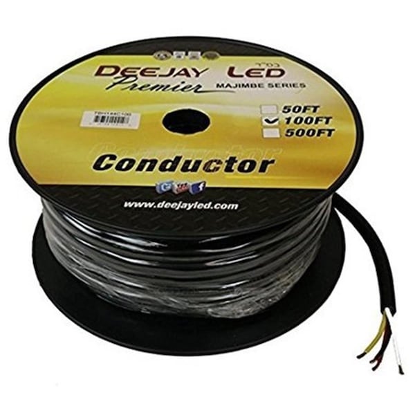 Led 100 ft. of Four Conductor 14 Gauge Cable in Black Flexible Casing - DE566777