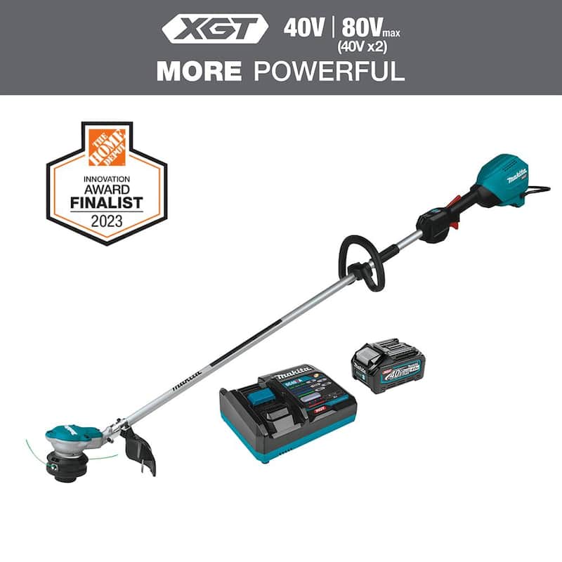 Makita XGT 40V max Brushless Cordless 15 in. String Trimmer Kit (4.0 Ah) - GRU01M1