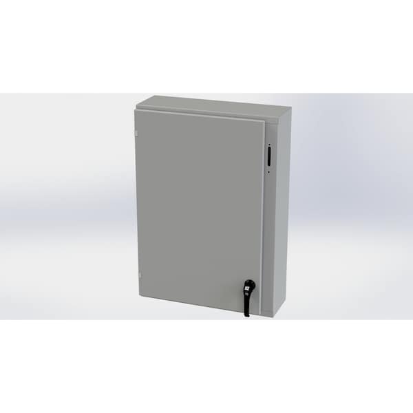 Saginaw Control & Engineering Carbon Steel Electrical Enclosures, 36 in H, 8 in D, 25.38 in W, NEMA 3R, 4, 12, 13, Hinged - SCE-36XEL2508LP
