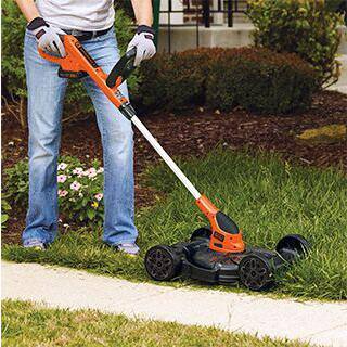 BLACK+DECKER 20V MAX Cordless Battery Powered 3-in-1 String Trimmer, Lawn Edger & Lawn Mower Kit with (2) 2Ah Batteries & Charger - MTC220