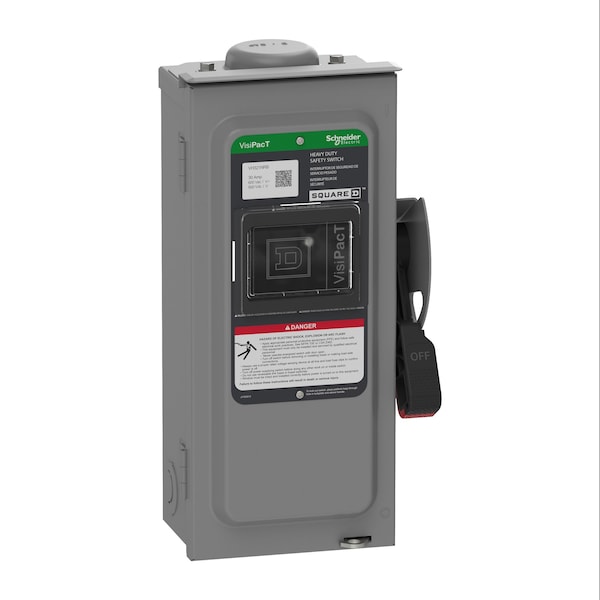 Interruptor de seguridad con fusible Schneider Electric, 240V AC, 3 polos - VH321NRB.