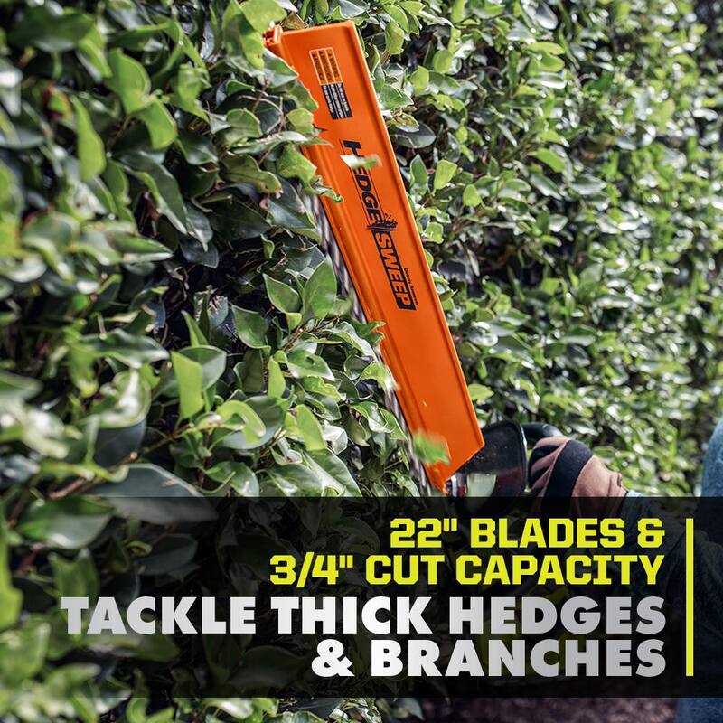 RYOBI ONE+ HP 18V Brushless 22 in. Cordless Battery Hedge Trimmer with 2.0 Ah Battery and Charger - P2680