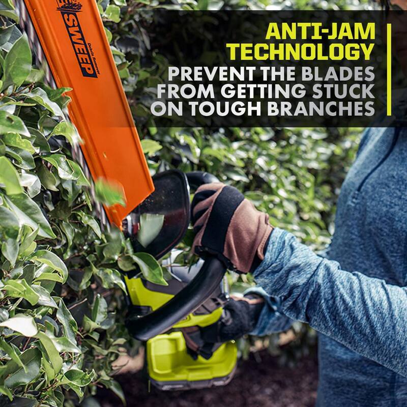 RYOBI ONE+ HP 18V Brushless 22 in. Cordless Battery Hedge Trimmer with 2.0 Ah Battery and Charger - P2680