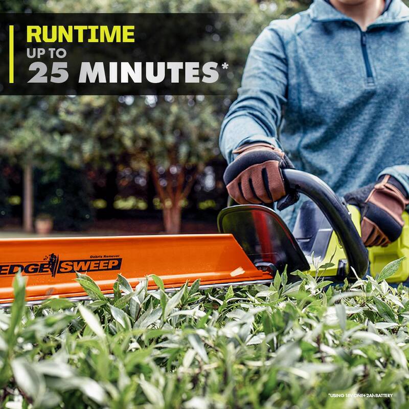 RYOBI ONE+ HP 18V Brushless 22 in. Cordless Battery Hedge Trimmer with 2.0 Ah Battery and Charger - P2680