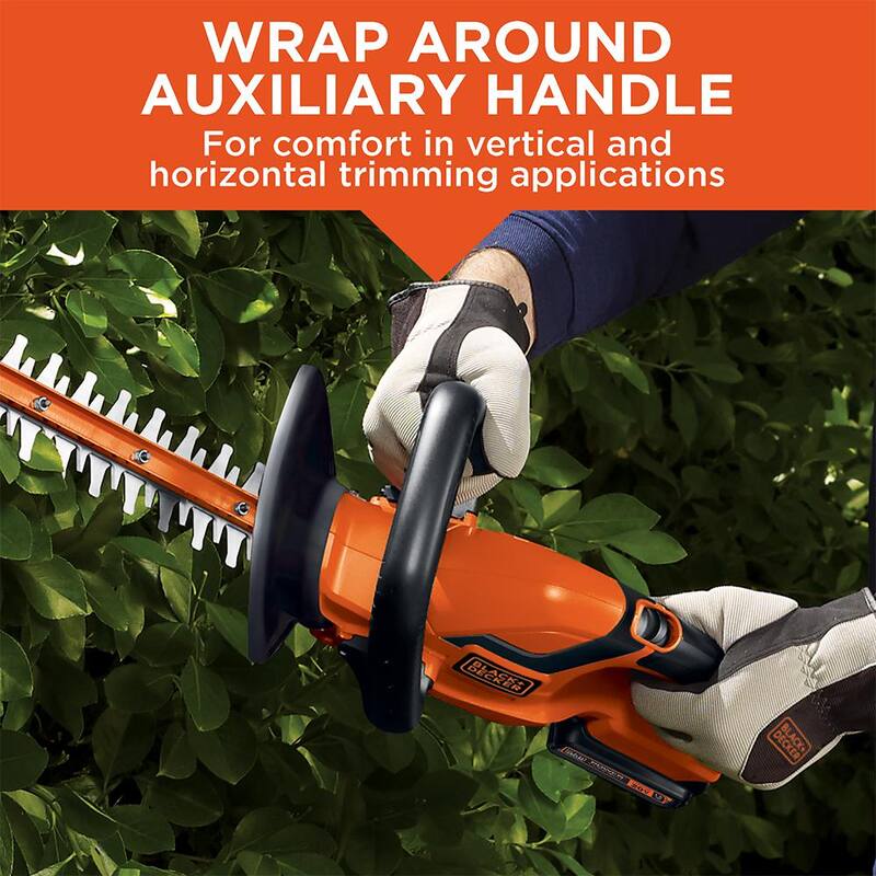 BLACK+DECKER 20V MAX Cordless Battery Powered Hedge Trimmer Kit with (1) 1.5Ah Battery & Charger - LHT2220