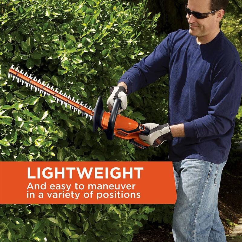 BLACK+DECKER 20V MAX Cordless Battery Powered Hedge Trimmer Kit with (1) 1.5Ah Battery & Charger - LHT2220