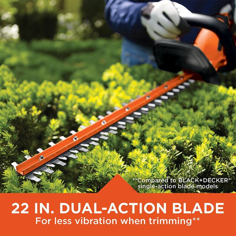 BLACK+DECKER 20V MAX Cordless Battery Powered Hedge Trimmer Kit with (1) 1.5Ah Battery & Charger - LHT2220