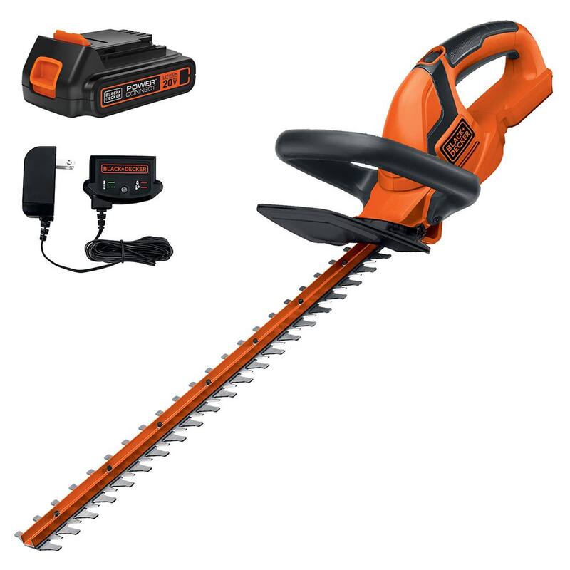 BLACK+DECKER 20V MAX Cordless Battery Powered Hedge Trimmer Kit with (1) 1.5Ah Battery & Charger - LHT2220