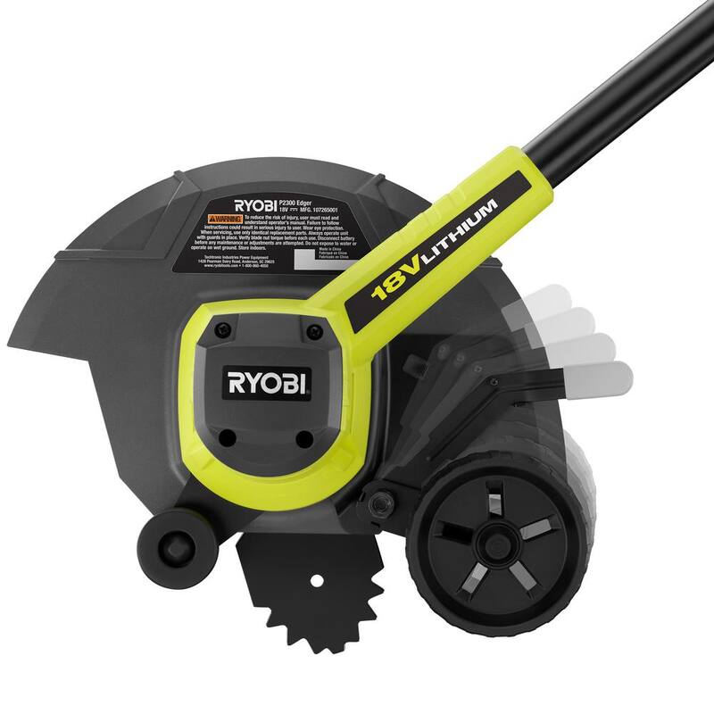 RYOBI ONE+ 18V Cordless Battery Edger with Extra Edger Blade, 2.0 Ah Battery and Charger - P2310-AC