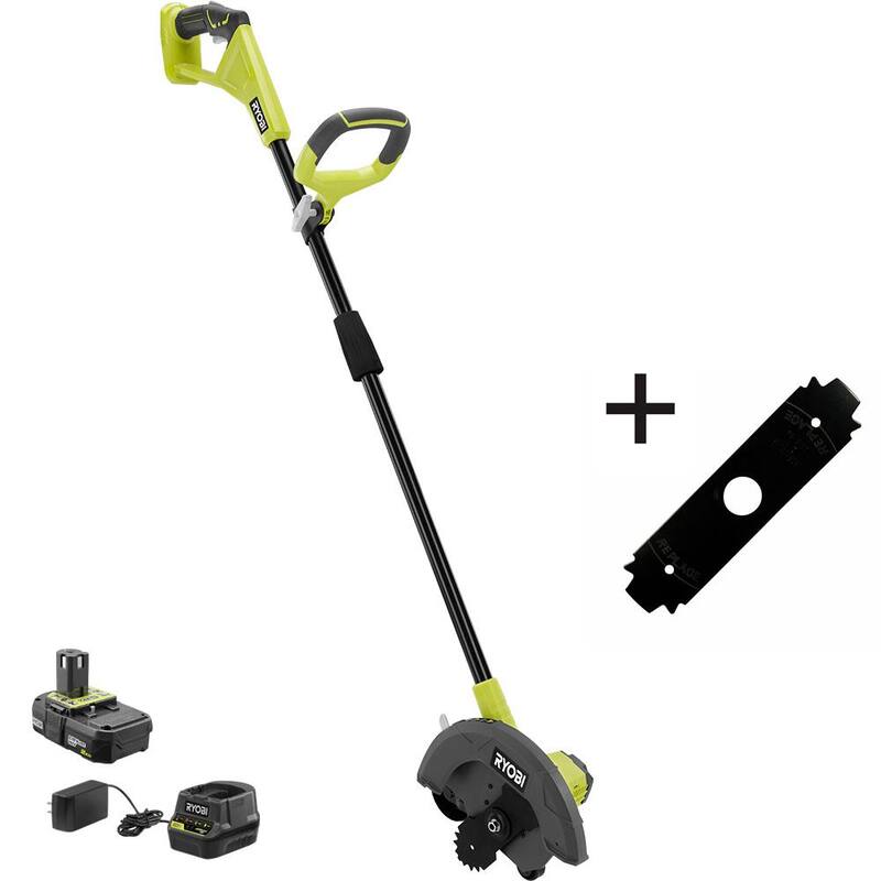 RYOBI ONE+ 18V Cordless Battery Edger with Extra Edger Blade, 2.0 Ah Battery and Charger - P2310-AC