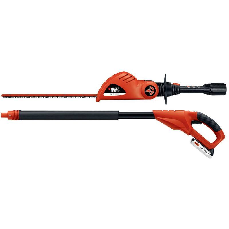 BLACK+DECKER 20V MAX Cordless Battery Powered Pole Hedge Trimmer Kit with (1) 1.5Ah Battery & Charger - LPHT120