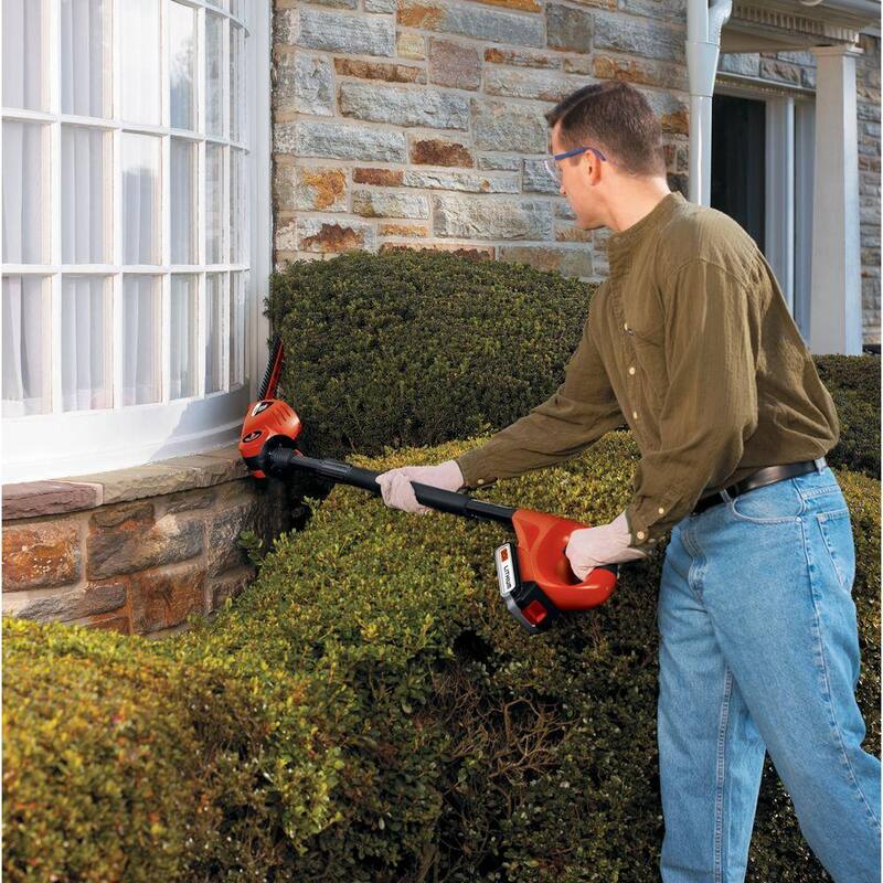BLACK+DECKER 20V MAX Cordless Battery Powered Pole Hedge Trimmer Kit with (1) 1.5Ah Battery & Charger - LPHT120