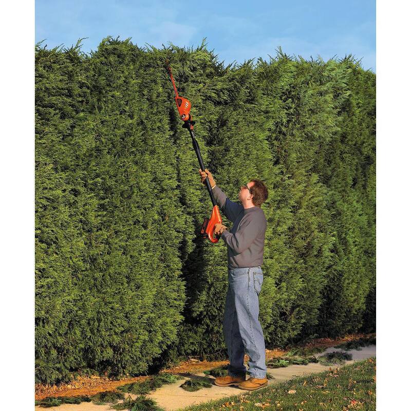 BLACK+DECKER 20V MAX Cordless Battery Powered Pole Hedge Trimmer Kit with (1) 1.5Ah Battery & Charger - LPHT120