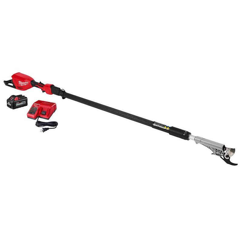 Milwaukee M18 Brushless 18-Volt Lithium-Ion Cordless Telescoping Pole Pruning Shears Kit with 6.0 Ah Battery and Rapid Charger - 3008-21