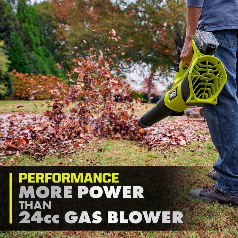 RYOBI ONE+ HP 18V Brushless Cordless Battery 15 in. String Trimmer & 510 CFM Leaf Blower Combo Kit w/4.0 Ah Battery & Charger - PBLCK201K