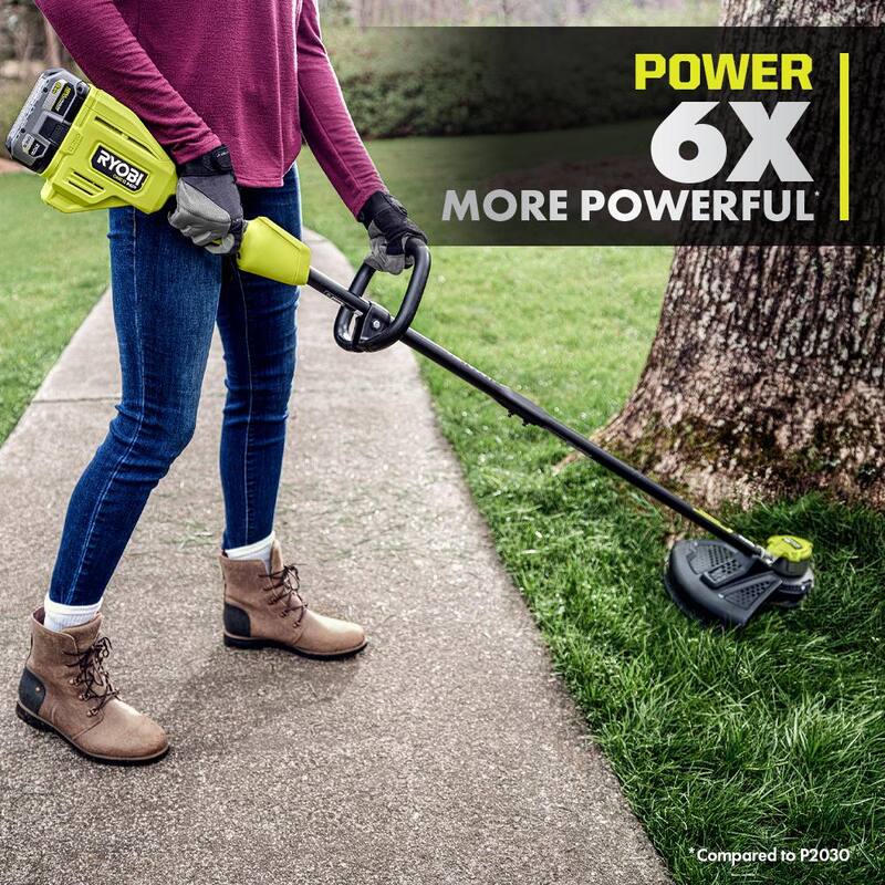 RYOBI ONE+ HP 18V Brushless Cordless Battery 15 in. String Trimmer & 510 CFM Leaf Blower Combo Kit w/4.0 Ah Battery & Charger - PBLCK201K