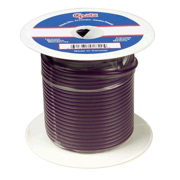 Grote Primary Wire, 16 Gauge, Purple, 100ft.Spool - 87-8013