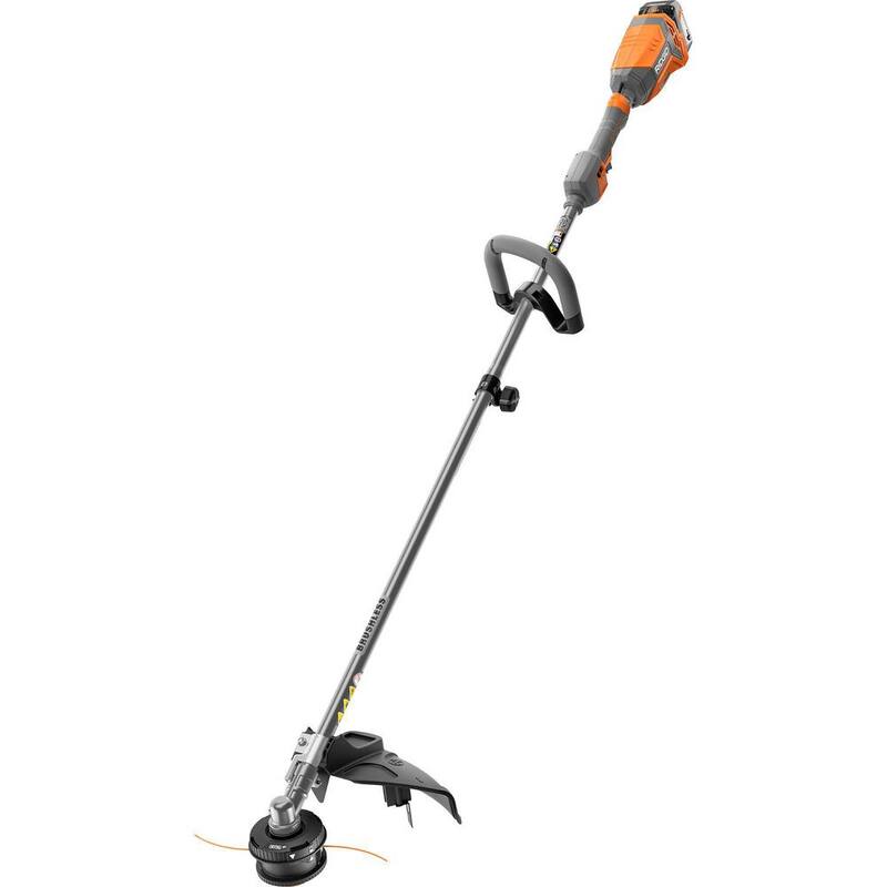 RIDGID 18V Brushless 14 in. Cordless Battery String Trimmer with 4.0 Ah Lithium-Ion Battery - R01201K