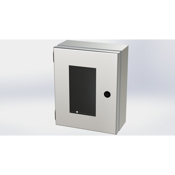 Saginaw Control & Engineering 316 Stainless Steel Electrical Enclosures, 10 in H, 4 in D, 8 in W, NEMA 3R, 4, 4X, 12, 13, Hinged - SCE-1008ELJWSS6