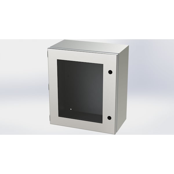 Saginaw Control & Engineering 316 Stainless Steel Electrical Enclosures, 16 in H, 8 in D, 14 in W, NEMA 3R, 4, 4X, 12, 13, Hinged - SCE-16148ELJWSS6