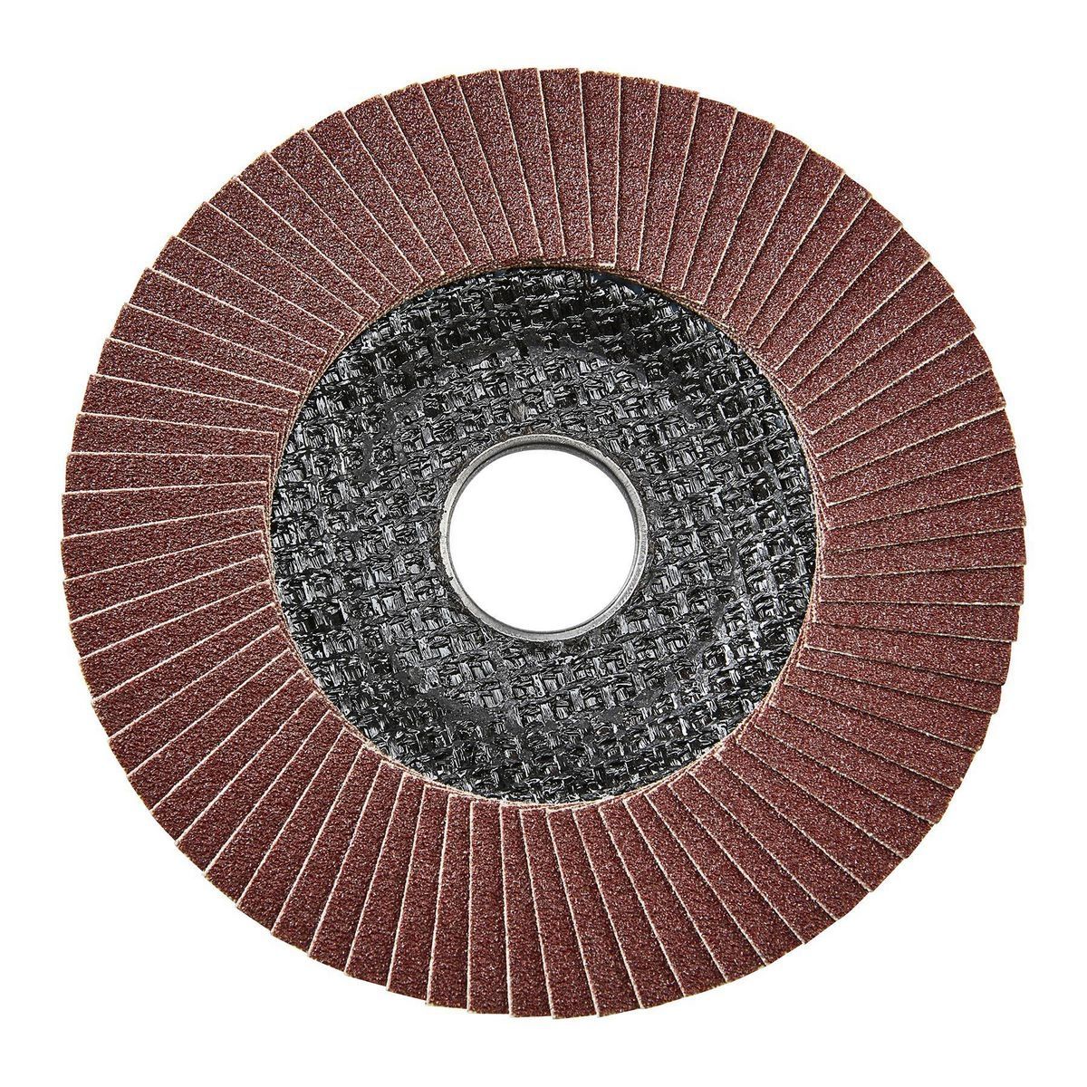 Disco de láminas tipo 27 de 4-1/2 pulgadas x 7/8 pulgadas, grano 120, con respaldo de fibra de vidrio y grano de óxido de aluminio - 57759