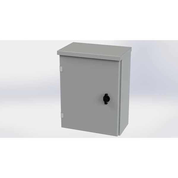 Saginaw Control & Engineering Galvanized Steel Electrical Enclosures, 16 in H, 6 in D, 12 in W, NEMA 3R, Hinged - SCE-16R1206LP