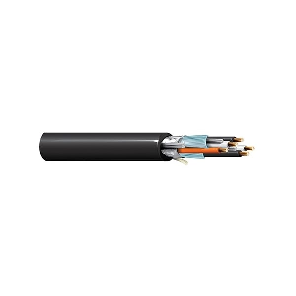 Belden 20-8P STR BC PVC IND+O/A SHD, PVC JKT 105C 300V BLK/WHT#S, 1000FT - 1077A 0107500