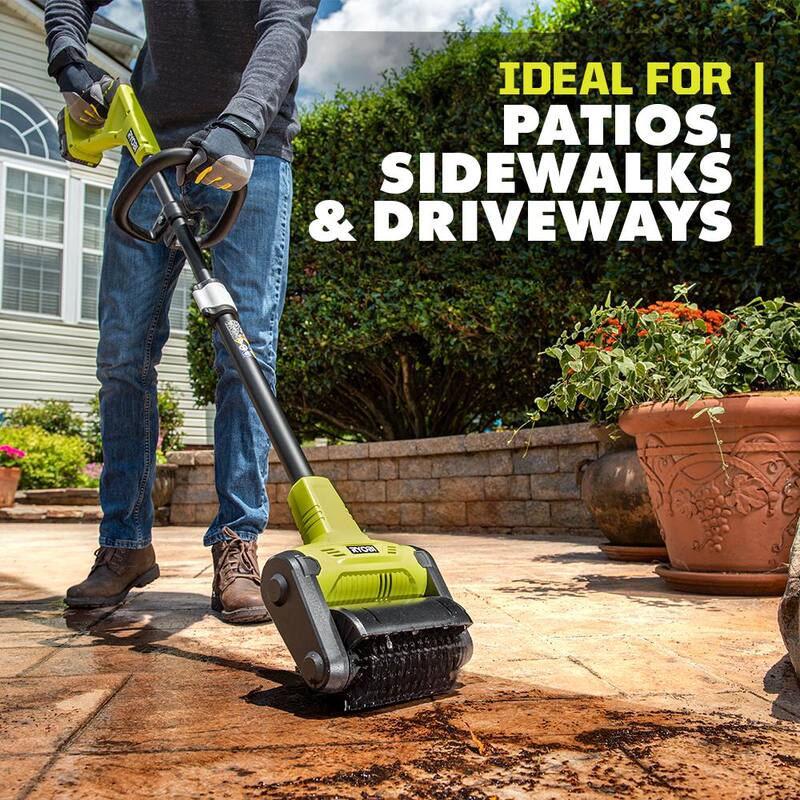 RYOBI ONE+ 18V Cordless Battery Outdoor Patio Sweeper (Tool Only) - P2904BTL