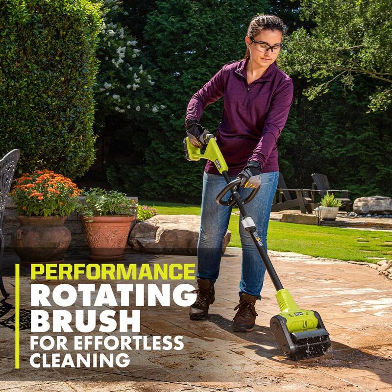 RYOBI ONE+ 18V Cordless Battery Outdoor Patio Sweeper (Tool Only) - P2904BTL