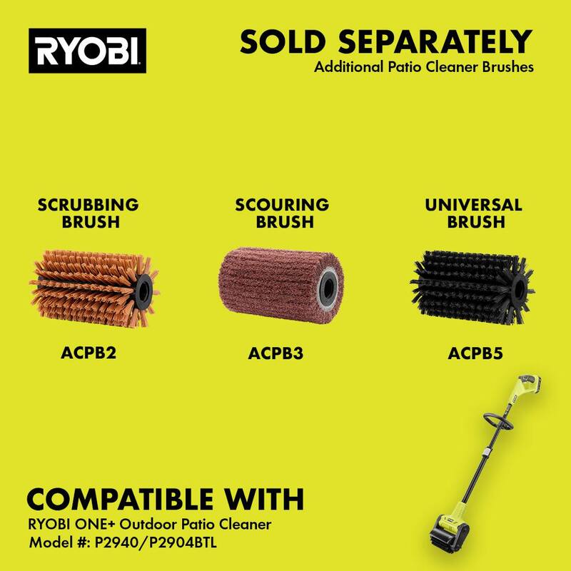 RYOBI ONE+ 18V Cordless Battery Outdoor Patio Sweeper (Tool Only) - P2904BTL