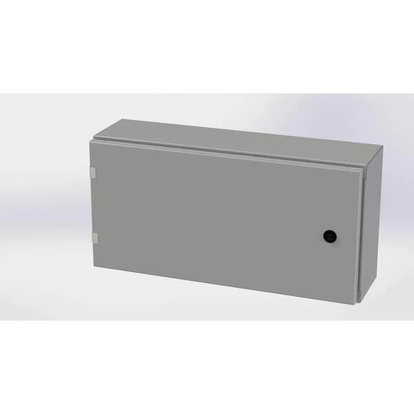 Saginaw Control & Engineering Carbon Steel Electrical Enclosures, 12 in H, 6 in D, 24 in W, NEMA 3R, 4, 12, 13, Hinged - SCE-12EL2406LP