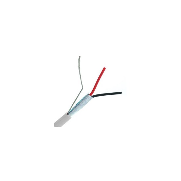 Cable de seguridad apantallado de pleno recorrido Swe-Tech, blanco, 16/2 16 AWG 2 conductores, trenzado, CMP, bobina, 1000 pies - FWT11K6-52912MH