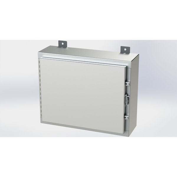 Saginaw Control & Engineering 316 Stainless Steel Electrical Enclosures, 16 in H, 6 in D, 20 in W, NEMA 4X, Hinged - SCE-16H2006SS6LP