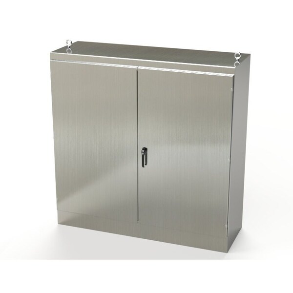 Saginaw Control & Engineering 304 Stainless Steel Electrical Enclosures, 72 in H, 24 in D, 72 in W, NEMA 3R, 12, 13, Hinged - SCE-727224SSFSD