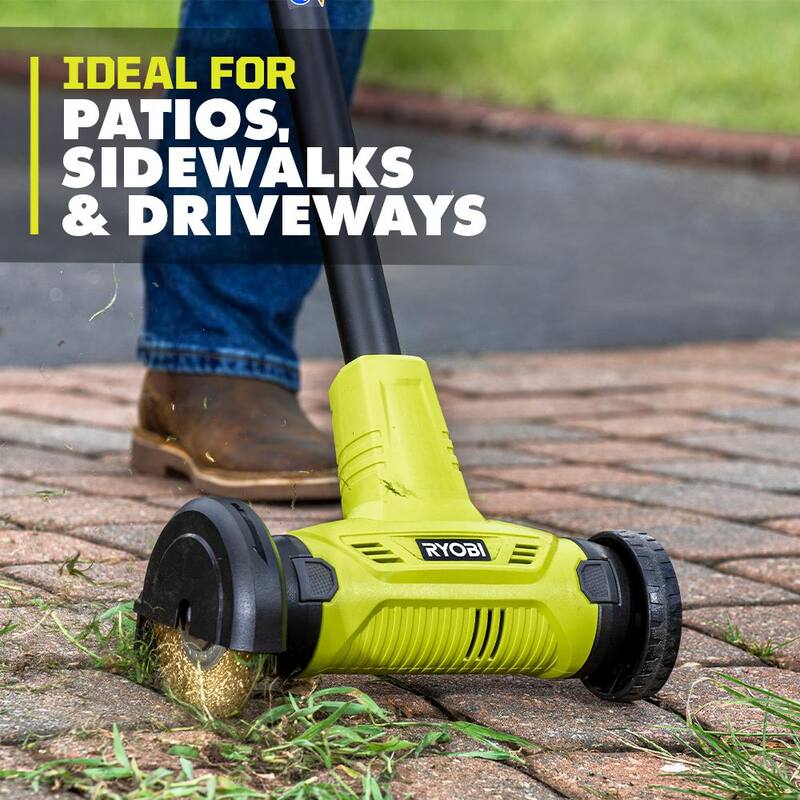 RYOBI ONE+ 18V Patio Cleaner with Wire Brush Edger (Tool Only) - P2905BTL