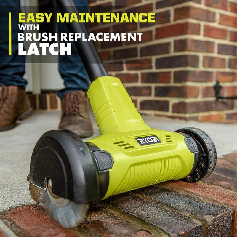 RYOBI ONE+ 18V Patio Cleaner with Wire Brush Edger (Tool Only) - P2905BTL