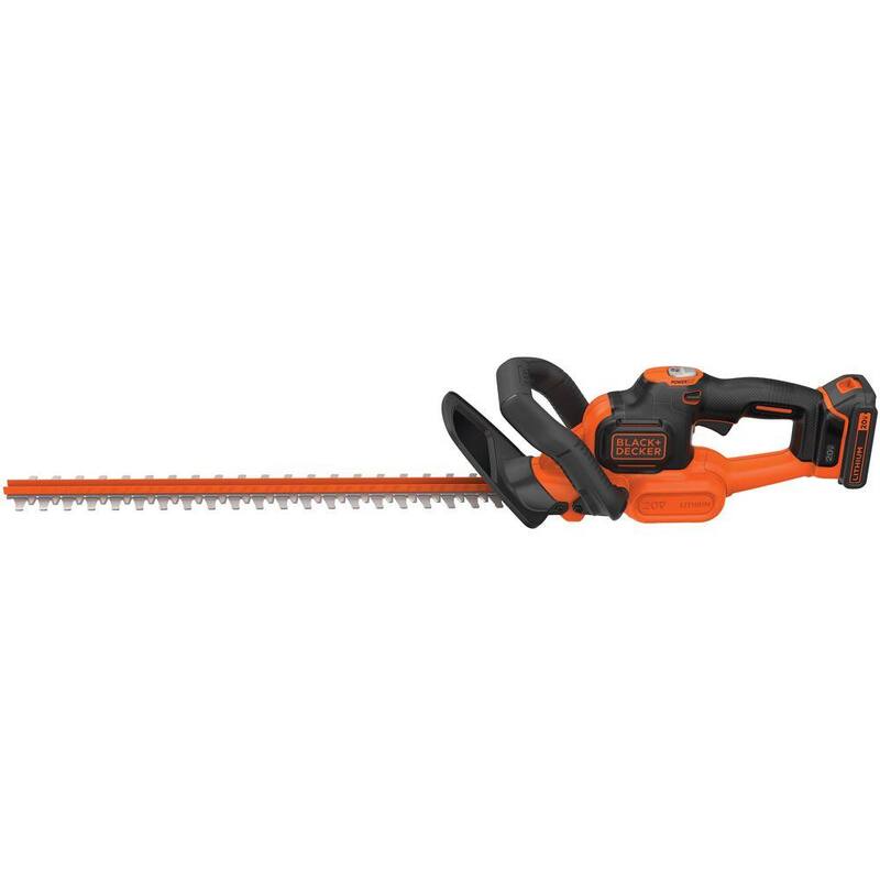 BLACK+DECKER 20V MAX 22in. Cordless Battery Powered Hedge Trimmer Kit with (1) 1.5Ah Battery & Charger - LHT321