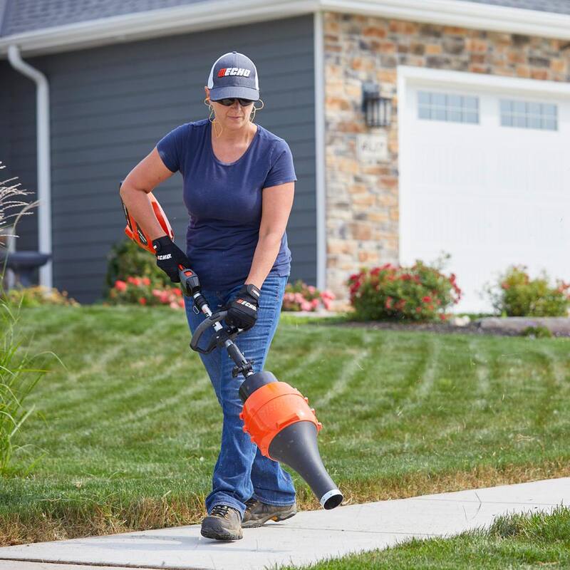 ECHO eFORCE 56V Brushless Cordless Battery 16 in. Attachment Capable String Trimmer and 2.5Ah Battery and Charger - DPAS-2100SBC1