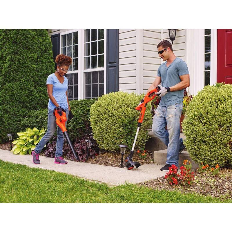 BLACK+DECKER 20V MAX Cordless Battery Powered String Trimmer & Leaf Blower Combo Kit with (2) 1.5 Ah Battery and Charger - LCC222
