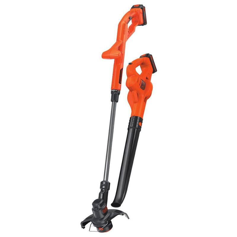 BLACK+DECKER 20V MAX Cordless Battery Powered String Trimmer & Leaf Blower Combo Kit with (2) 1.5 Ah Battery and Charger - LCC222