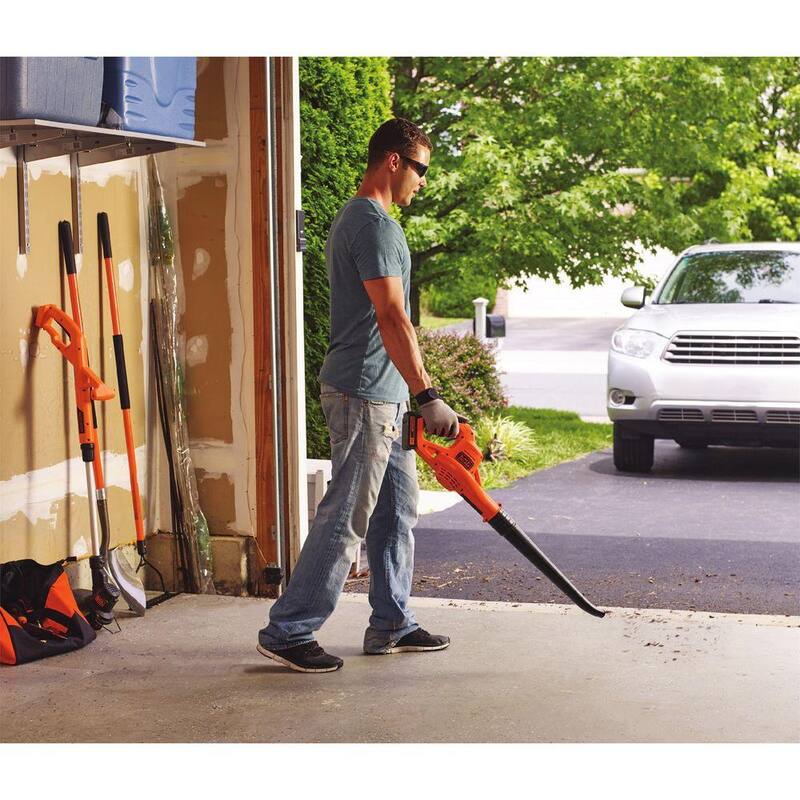 BLACK+DECKER 20V MAX Cordless Battery Powered String Trimmer & Leaf Blower Combo Kit with (2) 1.5 Ah Battery and Charger - LCC222