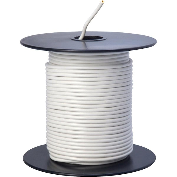 Road Power 100 Ft. 18 Ga. PVC-Coated Primary Wire, White - 55667223