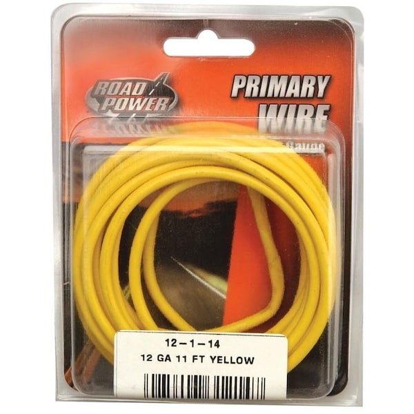 Cci Road Power Electrical Wire, 12 AWG Wire, 2560 VACVDC, Copper Conductor, Yellow Sheath - 55671733/12-1-14